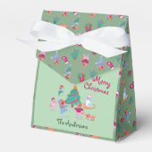 Niedlicher Hund Ice Skaten Pistachio Grün Weihnach Geschenkschachtel (Vorderseite)