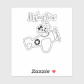 Niedlicher Hund im Flugzeug, Line Art, einfach, Mi Aufkleber (Blatt)