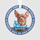 Niedlicher Hund im Foto für Hunde Ornament (Rückseite)