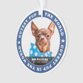 Niedlicher Hund im Foto für Hunde Ornament (Vorderseite)