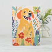 Niedlicher Hund im Garten (Stehend Vorderseite)