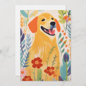 Niedlicher Hund im Garten (Vorne/Hinten)