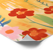 Niedlicher Hund im Garten Poster (Ecke)