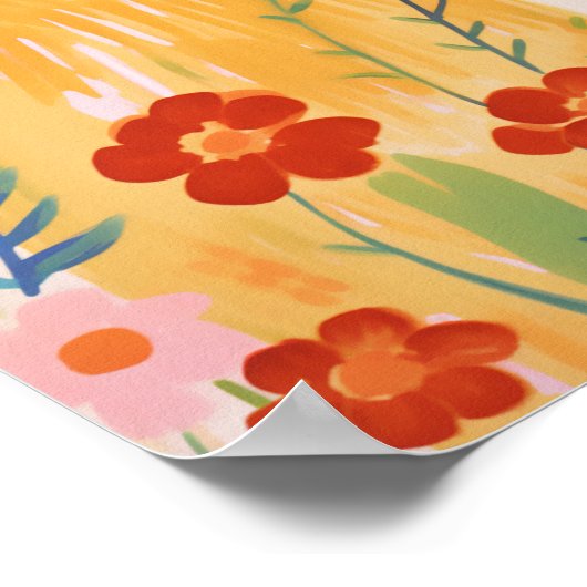 Niedlicher Hund im Garten Poster (Ecke)