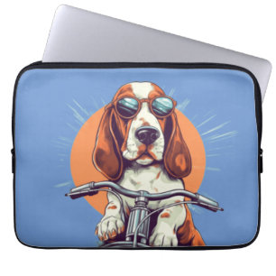 Niedlicher Hund im Sonnenuntergang Spiral Foto Not Laptopschutzhülle