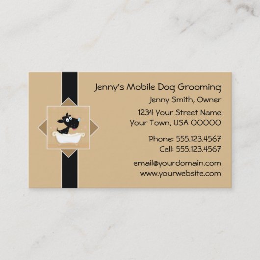 Niedlicher Hund in der Badewanne Haustier Hund Gro Terminkarte (Vorderseite)