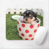 Niedlicher Hund in der Tasse für Kinder Mousepad (Mit Mouse)