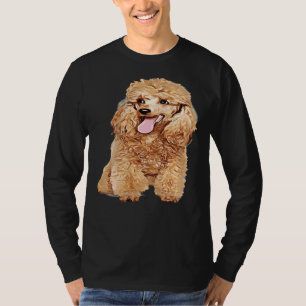 Niedlicher Hund in der Wig Funny Blond Poodle T-Shirt