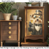 Niedlicher Hund "in einem Anzug Toasting Cheers AH Seidenpapier