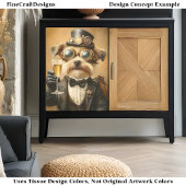 Niedlicher Hund "in einem Anzug Toasting Cheers AH Seidenpapier