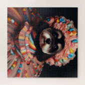 Niedlicher Hund in einem gekleideten Kleid Puzzle (Horizontal)