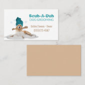 Niedlicher Hund in einem Handtuchhalter Visitenkarte (Vorne/Hinten)
