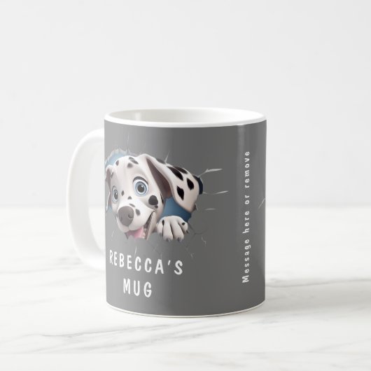 Niedlicher Hund in einer Tasse! Neuheit für Hund L Kaffeetasse (Vorderseite Links)