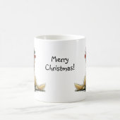 Niedlicher Hund in einer Weihnachtsmannmütze zu We Kaffeetasse (Mittel)