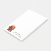 Niedlicher Hund Irish Setter Life is Better Post-it Klebezettel (angewinkelt)