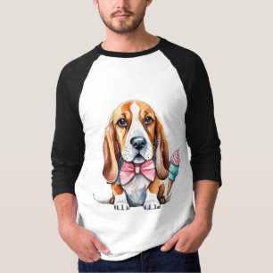 Niedlicher Hund isst Eis T-Shirt