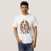 Niedlicher Hund isst Eis T-Shirt (Vorne ganz)