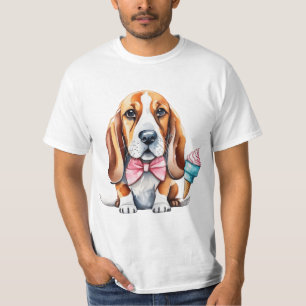 Niedlicher Hund isst Eis T-Shirt