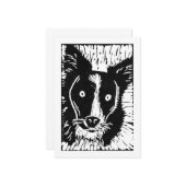 Niedlicher Hund je Mitteilungskarte (Vorderseite/Rückseite Beispiel)