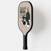 Niedlicher Hund je Pickleball Schläger (Links)