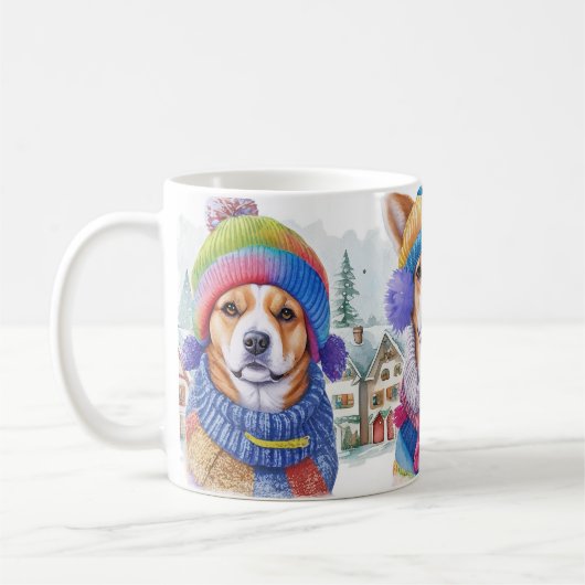 Niedlicher Hund Kaffeetasse (Links)