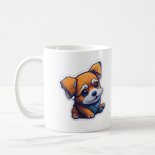 niedlicher Hund Kaffeetasse (Links)