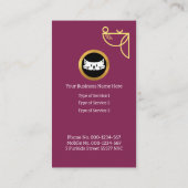 Niedlicher Hund Katze Gold Paws Pet Sitter Visitenkarte (Rückseite)