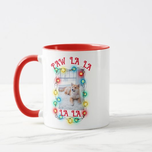 Niedlicher Hund, Katze Haustier Foto Weihnachtsleu Tasse (Links)