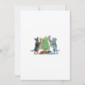 Niedlicher Hund Katze Weihnachtsfest Party Einladung (Rückseite)