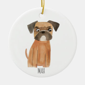 Niedlicher Hund Keramik Ornament