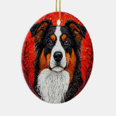 Niedlicher Hund Keramik Ornament (Rechts)