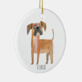 Niedlicher Hund Keramik Ornament (Rechts)