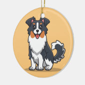 Niedlicher Hund Keramik Ornament (Links)