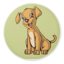 Niedlicher Hund, Kindermöbel, Schlafzimmer Keramikknauf