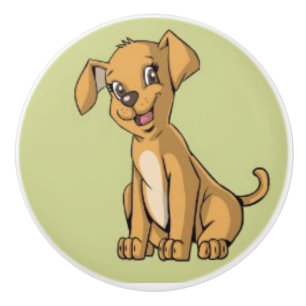 Niedlicher Hund, Kindermöbel, Schlafzimmer Keramikknauf