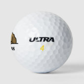Niedlicher Hund Labrador Retriever Labrador Indivi Golfball (Logo)