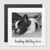 Niedlicher Hund Liebe für Ferien Magnetkarte (Vorne/Hinten)