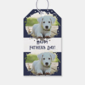 Niedlicher Hund liebt Personalisiertes Foto Muster Geschenkanhänger (Vorderseite)