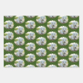 Niedlicher Hund liebt Personalisiertes Foto Muster Geschenkpapier Set (Vorderseite)