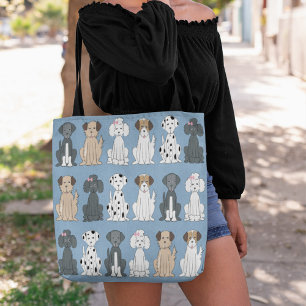 Niedlicher Hund liebt stilvolles Muster Tasche