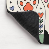 Niedlicher Hund Lover Bleibe Pawsitive Mousepad (Ecke)