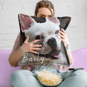 Niedlicher Hund Lover Foto Besties Beste Freundin Kissen