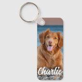 Niedlicher Hund Lover Foto Personalisiert Stiefel  Schlüsselanhänger (Vorderseite)