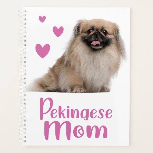 Niedlicher Hund Lover Mama Geschenk Pekingese Planer (Vorderseite)