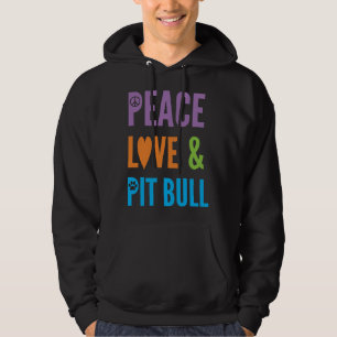 Niedlicher Hund Lover Peace Liebe &Amp Pitbull Hoodie