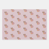 Niedlicher Hund Lover Pink Hearts Valentinstag Geschenkpapier Set (Vorderseite 3)