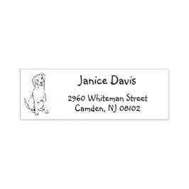 Niedlicher Hund Lover's Rücksendeadresse Selbstfar Permastempel