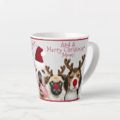 Niedlicher Hund, lustig, Weihnachten, Name hinzufü Milchtasse (Rechte Ecke)