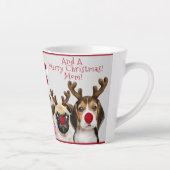 Niedlicher Hund, lustig, Weihnachten, Name hinzufü Milchtasse (Rechts)