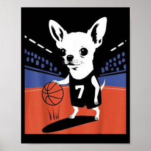 Niedlicher Hund Lustiger Chihuahua Baseball Poster
